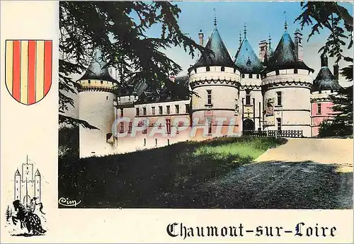 Moderne Karte Chaumont sur Loire L et Ch Le Chateau Entree principale