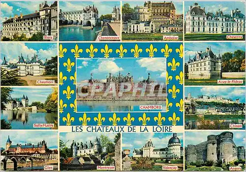 Cartes postales moderne Les Chateaux de la Loire Ses chateaux