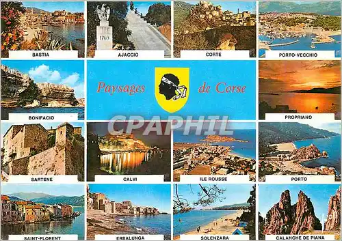 Moderne Karte La Corse Oasis de Beaute Paysages de Corse
