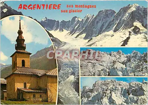 Cartes postales moderne Au Pays du Mont Blanc Argentiere Haute Savoie et son glacier