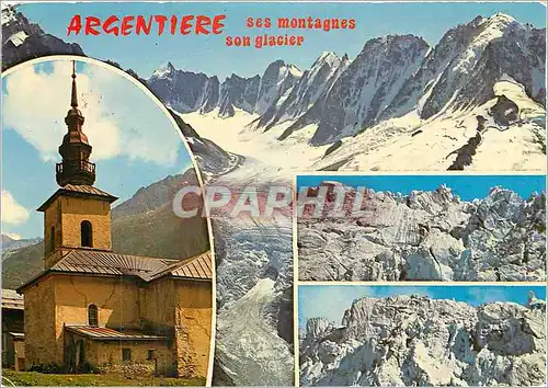 Moderne Karte Au Pays du Mont Blanc Argentiere Haute Savoie et son glacier