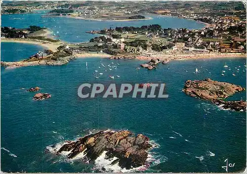 Cartes postales moderne Tregastel C du N Vue aerienne de la plage a maree haute