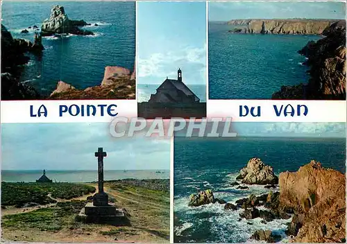 Moderne Karte La Pointe du Van et la Chapelle Saint They Finistere
