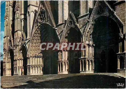 Moderne Karte Bourges Cher Les cinq portails de la Cathedrale Saint Etienne