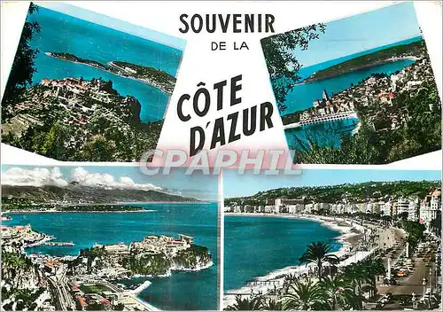 Cartes postales moderne Souvenir de la Cote d'Azur Menton Monaco Nice