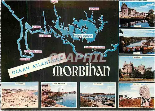 Cartes postales moderne Ocean Atlantique Morbihan Quiberon Fort Haliguen La Trinite Vannes Suscino