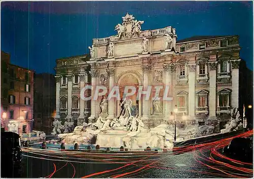 Moderne Karte Roma Fontaine de Trevi nocturne