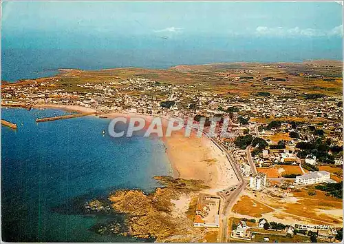 Cartes postales moderne Bretagne France Quiberon Morbihan Vue aerienne La grande plage et Port Maria