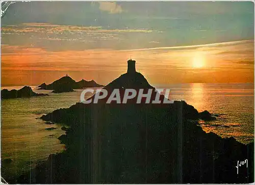 Cartes postales moderne La Corse oasis de Beaute Coucher de soleil sur les Iles Sanguinaires