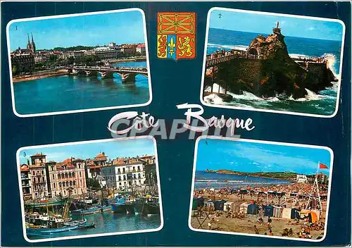 Cartes postales moderne Cote Basque BP Bayonne Le Pont St Esprit Biarritz Le Rocher de la Vierge