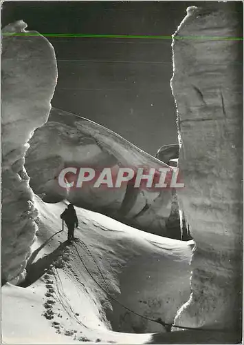Moderne Karte Les Alpes Seracs Glacier du Geant Alpinisme