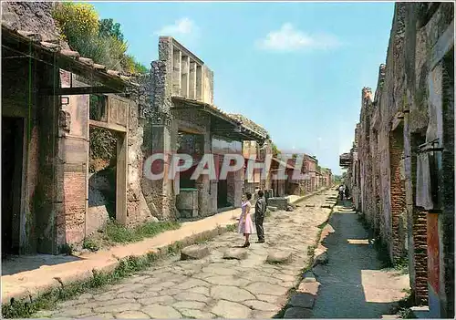 Moderne Karte Pompei Fouilles Rue de l'Abondance Etendue Orientale