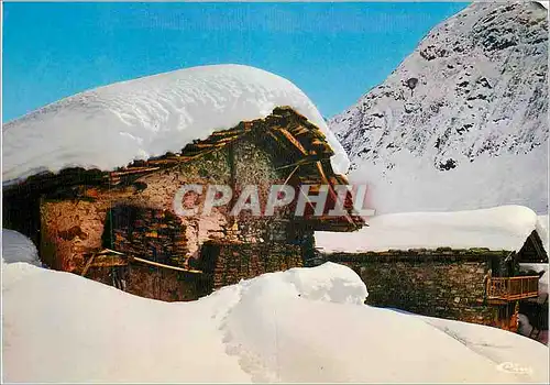 Cartes postales moderne Bonneval sur Arc Savoie Le village aux maisons blotties sous la neige