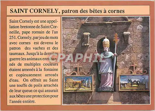 Cartes postales moderne Saint Cornely patron des betes a cornes Carnac Morbihan Karnag
