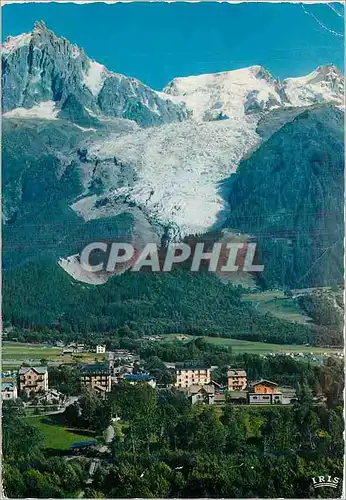 Cartes postales moderne Vallee de Chamonix Mont Blanc Les Bossons l'Aiguille du Midi Glacier des Bossons