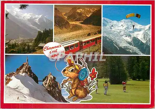 Cartes postales moderne Chamonix Mont Blanc Haute Savoie Train