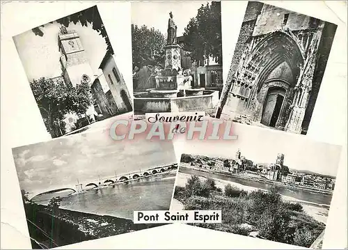 Moderne Karte Souvenir Pont Saint Esprit Gard Le Beffroi Le nouveau Pont