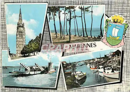 Cartes postales moderne Marennes Char Marit Bateau Bac