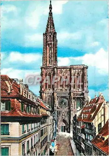 Cartes postales moderne Strasbourg La Cathedrale et la rue Merciere