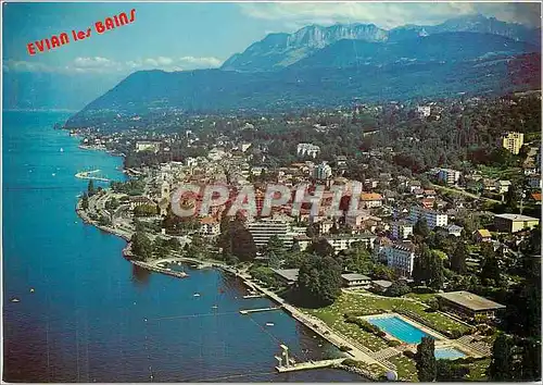 Cartes postales moderne Evian les Bains Haute Savoie Le Lac Leman La Ville et les Montagnes du Chablais