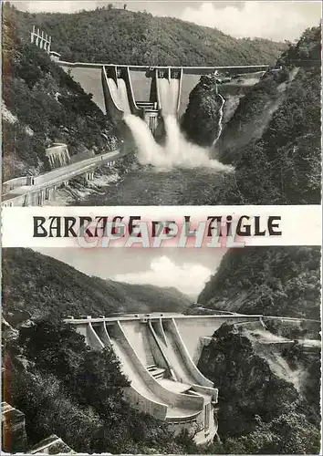 Cartes postales moderne Gorges de la Dordogne Barrage de l'Aigle Les deversoirs un jour de crue Vue d'Ensemble