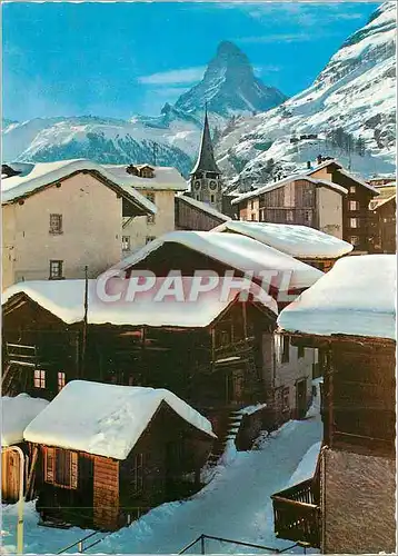 Moderne Karte Zermatt et le Mont Cervin