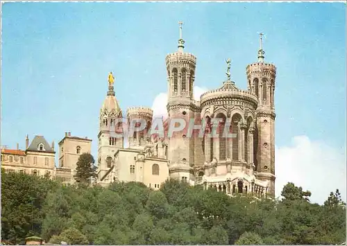 Moderne Karte Lyon Les Tours de la Basilique Notre Dame de Fourviere
