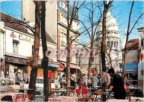 Cartes postales moderne Paris Montmartre La Place du Tertre et le Sacre Coeur