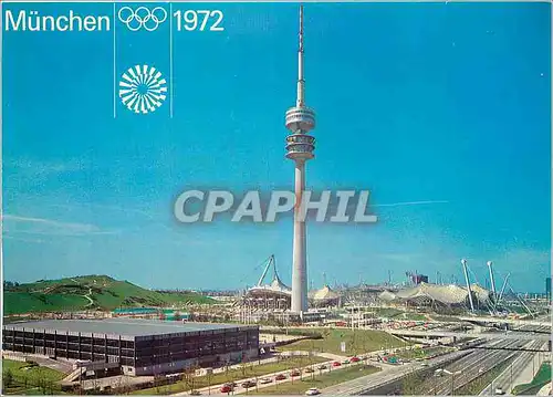 Cartes postales moderne Munich Olympique Terrain avec la tour