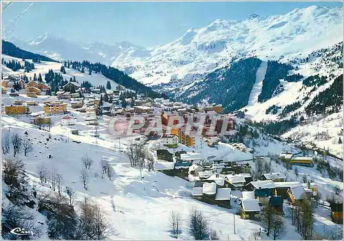 Moderne Karte Meribel les Allues Savoie Vue generale