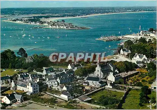 Cartes postales moderne Loctudy Finistere Le Centre du bourg et la riviere en face de l'Ile Tudy