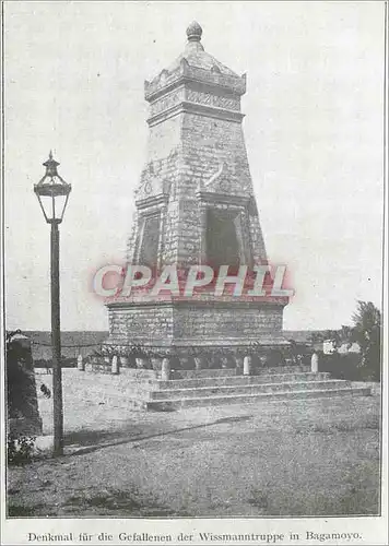 Cartes postales moderne Denkmal fur die Gefallenen der Wissmanntruppe in Bagamoyo