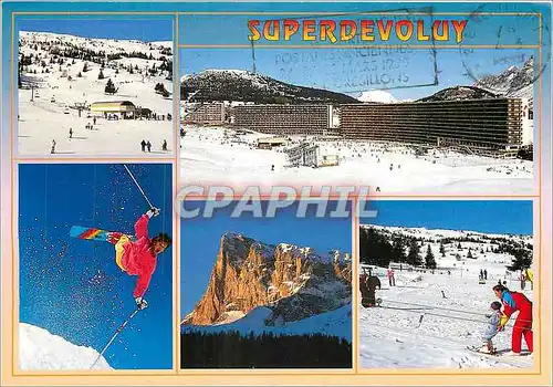 Moderne Karte Les Hautes Alpes Superdevoluy