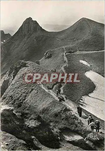 Moderne Karte Le Mont Dore P de D Promenade au Sommet du Sancy