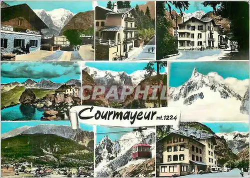 Moderne Karte Courmayeur