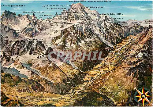 Cartes postales moderne Vallee de Chamonix Mont Blanc