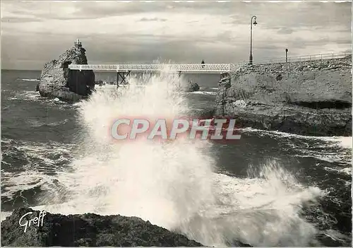 Cartes postales moderne Biarritz Bses Pyr Effet de mer au Rocher de la Vierge