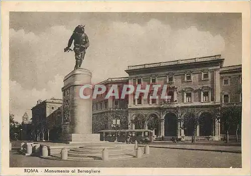 Cartes postales moderne Roma Monumento al Bersagliere Tramway