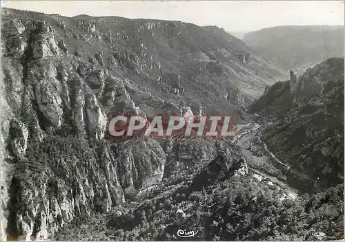 Moderne Karte Gorges du Tarn Lozere Les Gorges en aval du Point Sublime