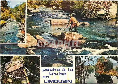 Moderne Karte Peche a La Truite en Limousin