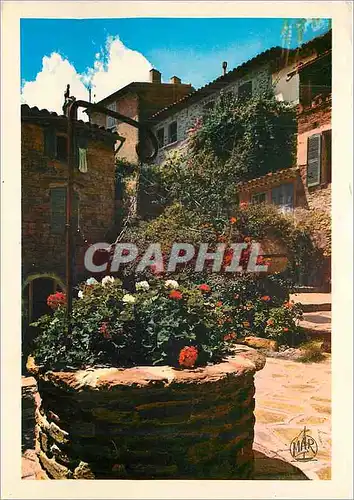 Cartes postales moderne La Cote d'Azur Bormes les Mimosas Var Vieux puits fleuri
