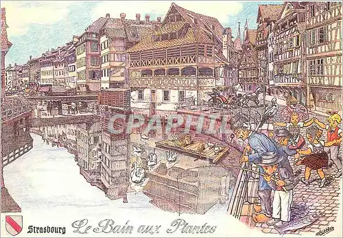 Cartes postales moderne Strasbourg Le Bain aux Plantes