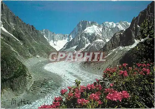 Cartes postales moderne Massif du Mont Blanc La Mer de Glace