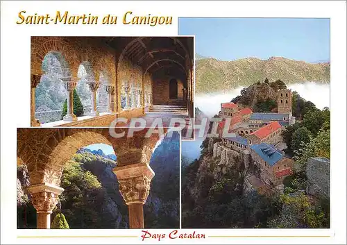 Moderne Karte Saint Martin du Canigou PO Le cloitre vue generale de l'abbaye romane