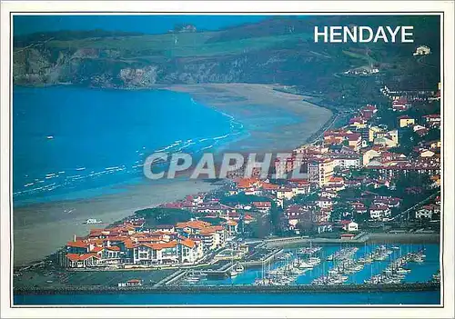 Cartes postales moderne Hendaye PA Frontiere Franco Espagnole au premier plan