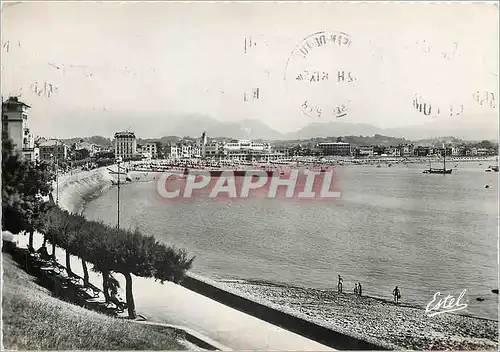 Moderne Karte Saint Jean Vue Generale de la Plage et Massif de la Rhune