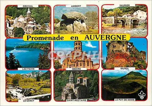 Moderne Karte Promenade en Auvergne Orcival Ambert Saurier
