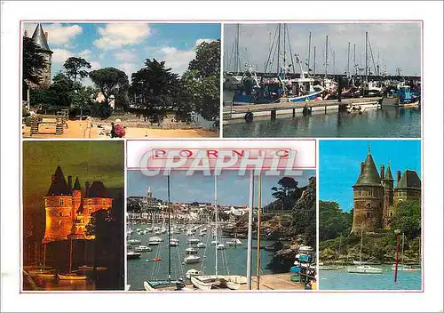 Cartes postales moderne Pornic Loire Atlantique Station balneaire reputee Le Chateau de jour et de nuit