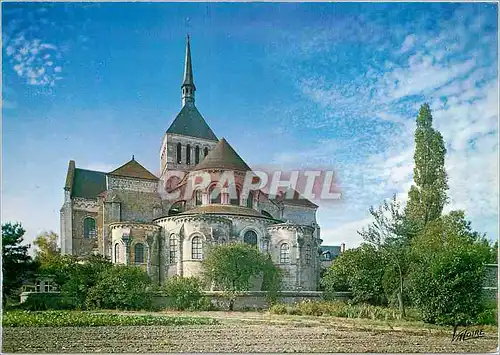 Moderne Karte Saint Benoit sur Loire Loiret Le Chevet roman de la Basilique