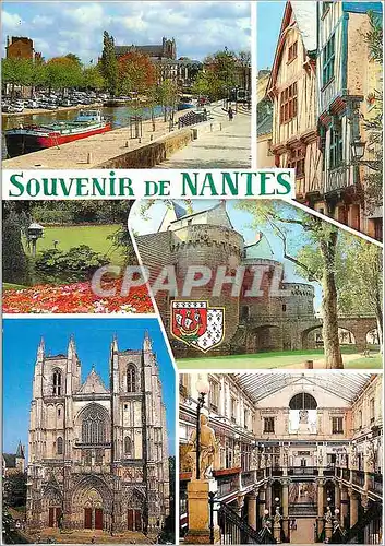 Moderne Karte Souvenir de Nantes